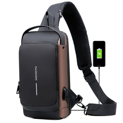 🔒 50% RABATT NU! 🎒 Sportaxelväska med USB-laddning – Stöldsäker & Dolda Fack – Perfekt för Pendling, Resa & Vardag ⚡