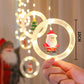 🎄 50 % RABATT NU! ✨ Julbelysning med 3D-strängar för gardiner – 10 LED-ringar med jultema & USB-driven, varmvit glöd 🌟