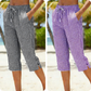 👖 50% RABATT NU! 🌿 Capri-byxor i Rutmönster för Dam – Andningsbart Bomull/Linne – Elastisk Midja & Sidfickor – Perfekt för Sommar & Semester ☀️