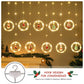 🎄 50 % RABATT NU! ✨ Julbelysning med 3D-strängar för gardiner – 10 LED-ringar med jultema & USB-driven, varmvit glöd 🌟
