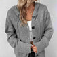 🧥 50% RABATT NU! 🍂 Women's Autumn Knit Drawstring Hooded Coat – Mjuk Stickad & Klassiska Knappar – Perfekt för Höst & Vinter – Avslappnad Elegans 🌿