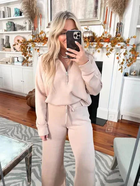 🔥Dames Zachte en Comfortabele 2-delige Loungewear Set