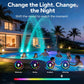 ☀️⛲ Solcellsdriven poolfontän med belysning – Justerbar sprinklerfontän med dubbla spraymunstycken