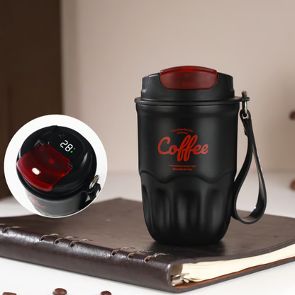 ☕ 50 % RABATT NU! 🔥 Dubbelväggig vakuumisolerad kaffetermos i 316 rostfritt stål – läckagesäkert lock & 360 ml för pendling 💼