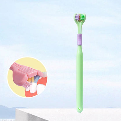 V-shaped Three-sided Toothbrush with Soft Bristles