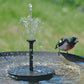 ☀️ 50% RABATT NU! 🐦 Soldriven Fågelfontän – 4 Utbytbara Munstycken, 190 L/H Flöde & Miljövänlig Trädgårdsdekoration 🌿