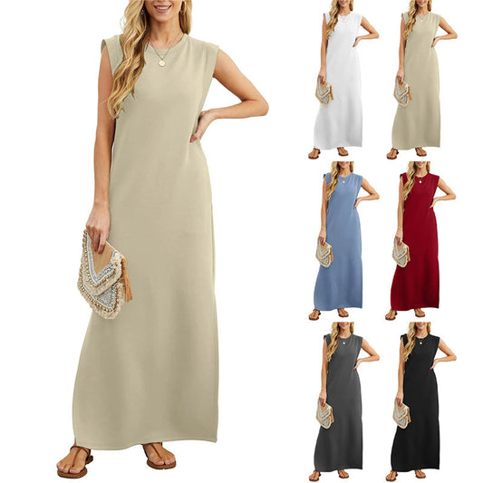 👗 50% RABATT 🌸 | Skrynkelfri Fritidsklänning – Delad Fåll & Lätt Bomullsblandning