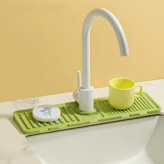 Faucet Splash Guard Draining Tray Mat