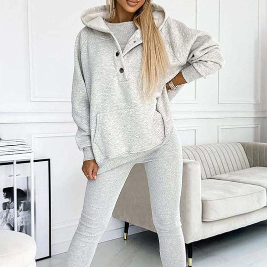 💜 Conjunto de Sudaderas Casual y Cómodo con Capucha - Chaleco + Sudadera con capucha + Pantalones por solo 50 dólares, y con envío gratuito.