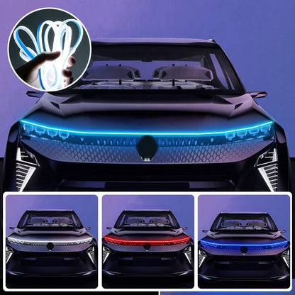 🚗 50 % RABATT NU! 💡 Dynamiskt skanning hoodbeam-kit – mjuka & hypnotiska ljuseffekter – vattentät, enkel installation & universalpassform – perfekt för bildekoration 🌟