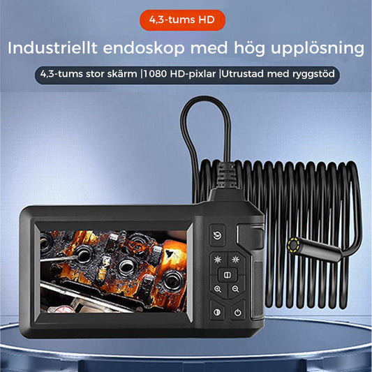 🔎 50% RABATT NU! 📹 HD-Endoskop med 4,3" Skärm – 1080P, 8m Kabel & IP67 Vattentät – Perfekt för Bilreparation & Inspektion ✨