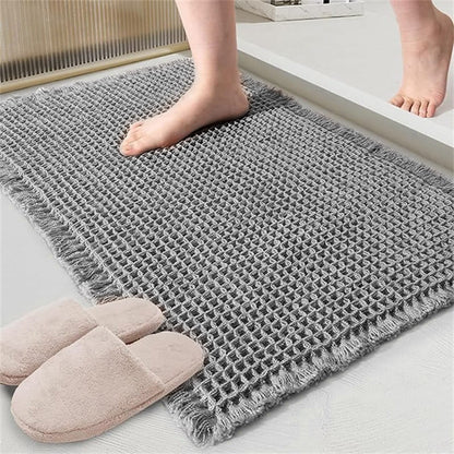🧺 50 % RABATT NU! 🚿 Superabsorberande halkfri badrumsmatta – våffeldesign, snabbtorkande & halksäker – perfekt för badrummet 🏠
