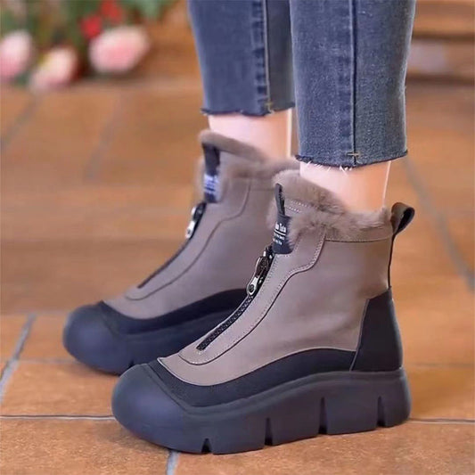 ✨Women's Waterproof Warm Zipper Snow Boots（50% OFF）