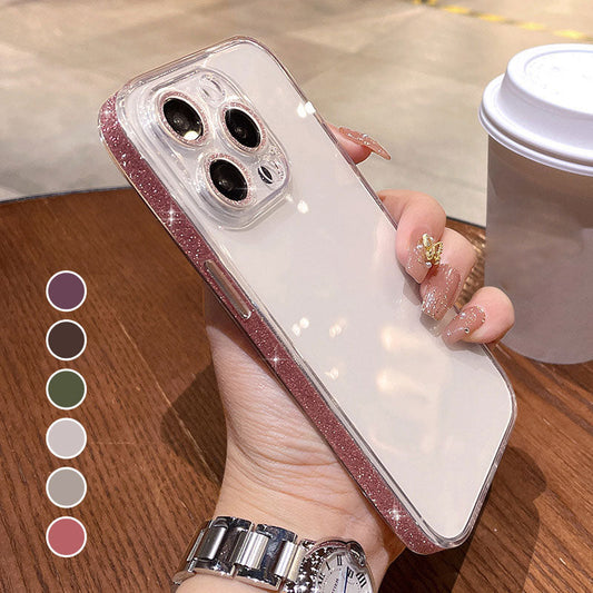 ✨Glossy transparent iPhone case with side camera protection✨