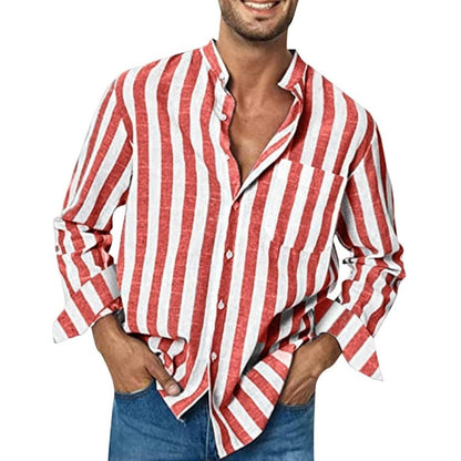 👔Limited Time 50% OFF💞Men's Casual Stylish Striped Long-Sleeve Shirt