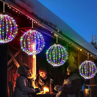 🎅 50 % RABATT NU! 🎄 LED-ljusbollar i metallram – 12"/16", hopfällbara & vattentäta för jul och alla årstider 🌟
