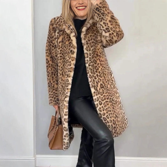 ✨Get 50% off💖Women's Leopard Print Mid-Length Jacket✈️free shipping✈