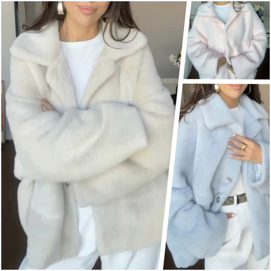 ✨Get 50% off💖Women's Loose Plush Lapel Winter Coat✈️free shipping✈