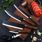 🔪 50% RABATT NU! 🍳 Professionellt Köksknivset i Rostfritt Stål – Ergonomiska Trähandtag & Hammardesign – Precision, Hållbar & Elegant 🥩