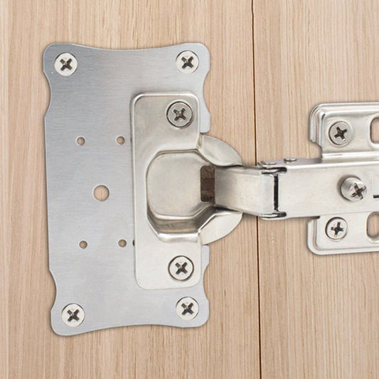 🚪 50 % RABATT NU! 🔧 Gångjärnsplatta i rostfritt stål för skåpsluckor – universell passform, förtjockad & med skruvar 💪