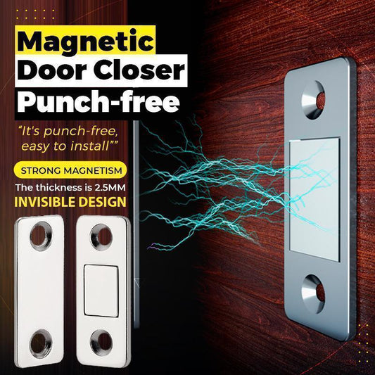 🧲 Köp 1 få 4 Gratis! 🚪 Icke-Perforerad Magnetisk Dörrstängare – Enkel Installation & Tyst Stängning – Perfekt för Skåp, Lådor & Garderober – Justerbar Kraft 🏠