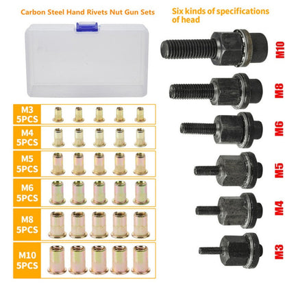 🔩 50% RABATT NU! 🛠️ Gängad Infästningsnöt Popnit Set med Flat Huvud – Stark & Pålitlig – Perfekt för Möbler, Metall & Plast 💪