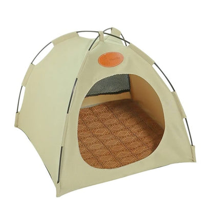🐾 50% RABATT NU!🏕️ Vikbart Husdjurstält – Fällbar Design & Dubbel-Sidig Kudde – Sval Sommar/Varm Vinter 🐱
