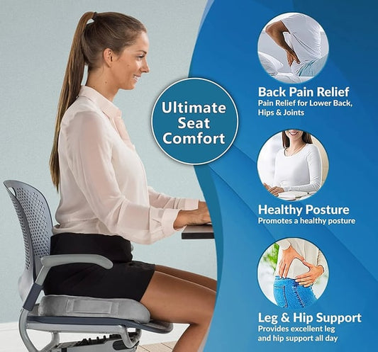 🪑 50% RABATT NU! 💺 Premium Mjuk Höftstödskudde – Ergonomisk & Tryckavlastande – Perfekt för Långa Arbetsdagar – Lindrar Rygg & Svanskota ✨