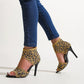 👠 50% RABATT 🐆 | Eleganta Smal Klack Sandaler – Öppen Tå, Elastisk Ovandel & Ingen Vriststöt