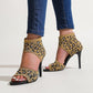👠 50% RABATT 🐆 | Eleganta Smal Klack Sandaler – Öppen Tå, Elastisk Ovandel & Ingen Vriststöt