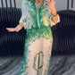 👗 50% RABATT 🌸 | Elegant 2-delat Set – Blommönster & Dragkedja, Perfekt för Fest & Vardag