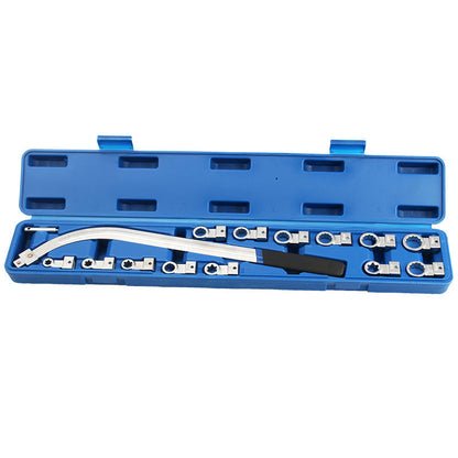 🔧 50 % RABATT NU! 🚗 15-delars bärbart utbytbart skiftnyckelset – mångsidigt, kompakt & ergonomiskt för bilreparationer 🧰