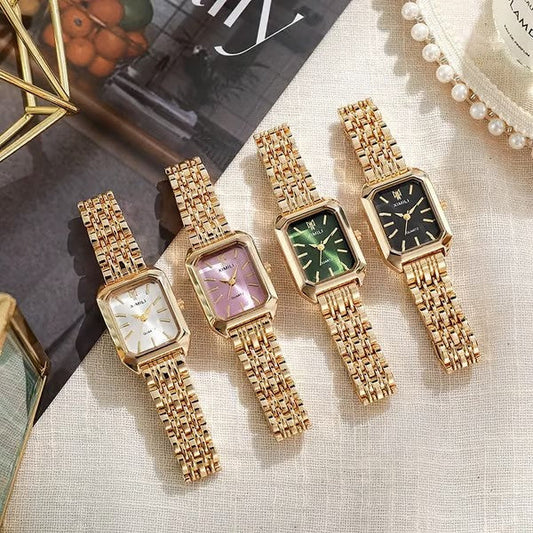 ⌚ 50% RABATT NU! 💎 Kvinnors Lyxiga Kvartsarmbandsur – Rektangulärt Boett, Gradienturtavla & Elegant Design ✨