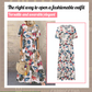 👗 50% RABATT 🌸 | Lång Kjol i Ren Bomull – Vintage Tryck & Ledig Passform