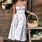 👗 50% RABATT ✨ | Spaghettiband Korsett Midiklänning – A-linje & Praktisk Ficka