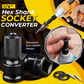 🔧 Köp 1  få 1 Gratis! ⚡ Konverterare för Uttag med Sexkantsskaft – 1/2" till 1/4" Snabbkoppling – Perfekt för Bilreparationer & Träarbete – Hållbar Cr-Mo Stål 🛠️