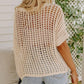 👚 50% RABATT NU! 🌊 Kvinnors Sommar Scoop Neck Tröja – Virkad & Hålmönstrad – Strandöverdrag – Luftigt, Andningsbart & Ansträngningslöst Chic ☀️