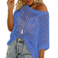 👚 50% RABATT NU! 🌊 Kvinnors Sommar Scoop Neck Tröja – Virkad & Hålmönstrad – Strandöverdrag – Luftigt, Andningsbart & Ansträngningslöst Chic ☀️