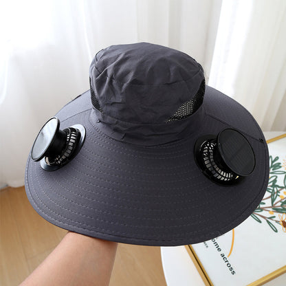🧢 50% RABATT NU! ☀️ Ultralätt Solhatt med Solcellsfläkt – UPF 50+ & UV-sensor – Perfekt för Utomhusäventyr 🌿