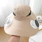 🧢 50% RABATT NU! ☀️ Ultralätt Solhatt med Solcellsfläkt – UPF 50+ & UV-sensor – Perfekt för Utomhusäventyr 🌿