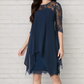 👗 50% RABATT! ✨ Elegant Spetsklänning med Hög Låg Fåll – Trendig & Sofistikerad – Perfekt för Bröllop, Fester & Speciella Tillfällen 🌸