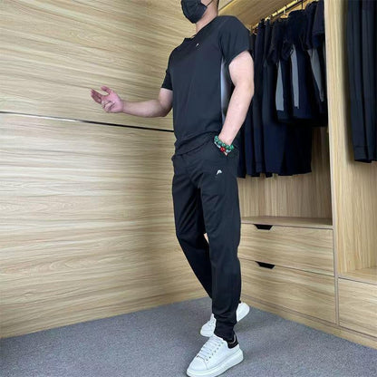 👕 50% RABATT NU! 🏃 Herr 2-delat Casual Sport Set – Stretchigt, Andningsbart & Mångsidigt – Perfekt För Gym, Lounge eller Ärenden ✨
