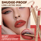 💄 50% RABATT NU! 💋 12-Färgad Smudge-Proof Läppenns Penna Set – Långvarig & Vattentät – Matt Finish & Enkel Applicering – Perfekt Kontur för Alla Look 💖