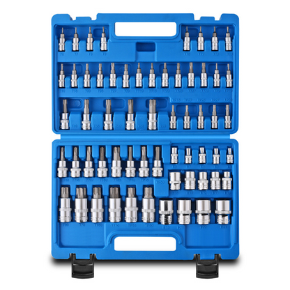 🔧 50% RABATT NU! 🛠️ CASOMAN 64-delars Hylsnyckelsats – CR-V Stål, Spärrskaft & Bits – Slitstark, Mångsidig & Praktisk 🧰
