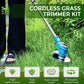 🌿 50% RABATT NU! 🛠️ Sladdlös Grästrimmerkit – Utbytbara Blad, Teleskophandtag & 90° Flexibelt Huvud – Kraftfull, Säker & Ergonomisk 🏡