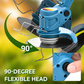 🌿 50% RABATT NU! 🛠️ Sladdlös Grästrimmerkit – Utbytbara Blad, Teleskophandtag & 90° Flexibelt Huvud – Kraftfull, Säker & Ergonomisk 🏡