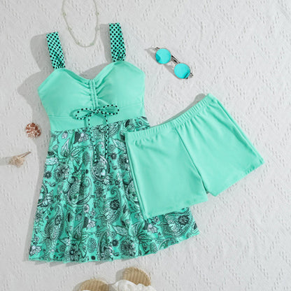 🌞Strap Top & åtsittande badshorts Separerbara badkläder