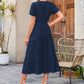 👗 50% RABATT NU! 🌸 Kortärmad V-ringad Långklänning – Flödande & Sommarchic – Perfekt för Semester & Vardag ☀️
