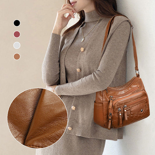 👜 50% RABATT NU! 💼 Dam Väska med Flera Fickor – PU Läder & Stor Kapacitet – Stilren & Justerbar ✨