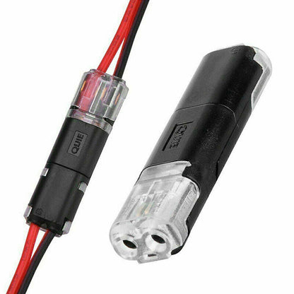 🔌 Ju mer du köper, desto mer sparar du!! ⚡ Dubbeltrådig Push-in-Kontakt med Låsspänne – Snabb & Säker Ledningsanslutning – Perfekt för Elprojekt 🛠️